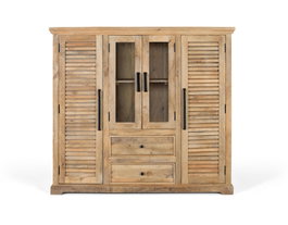 GINER Y COLOMER Alacena en bois de manguier avec portes vitrées